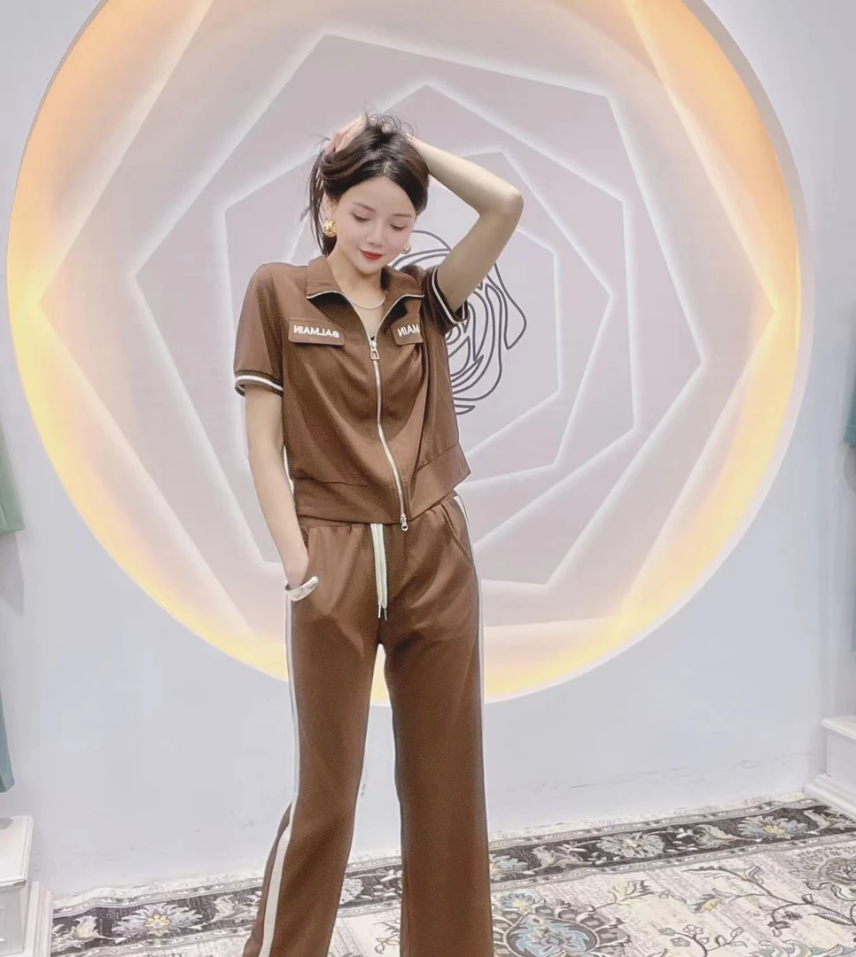 V1612时尚气质显瘦休闲套装
