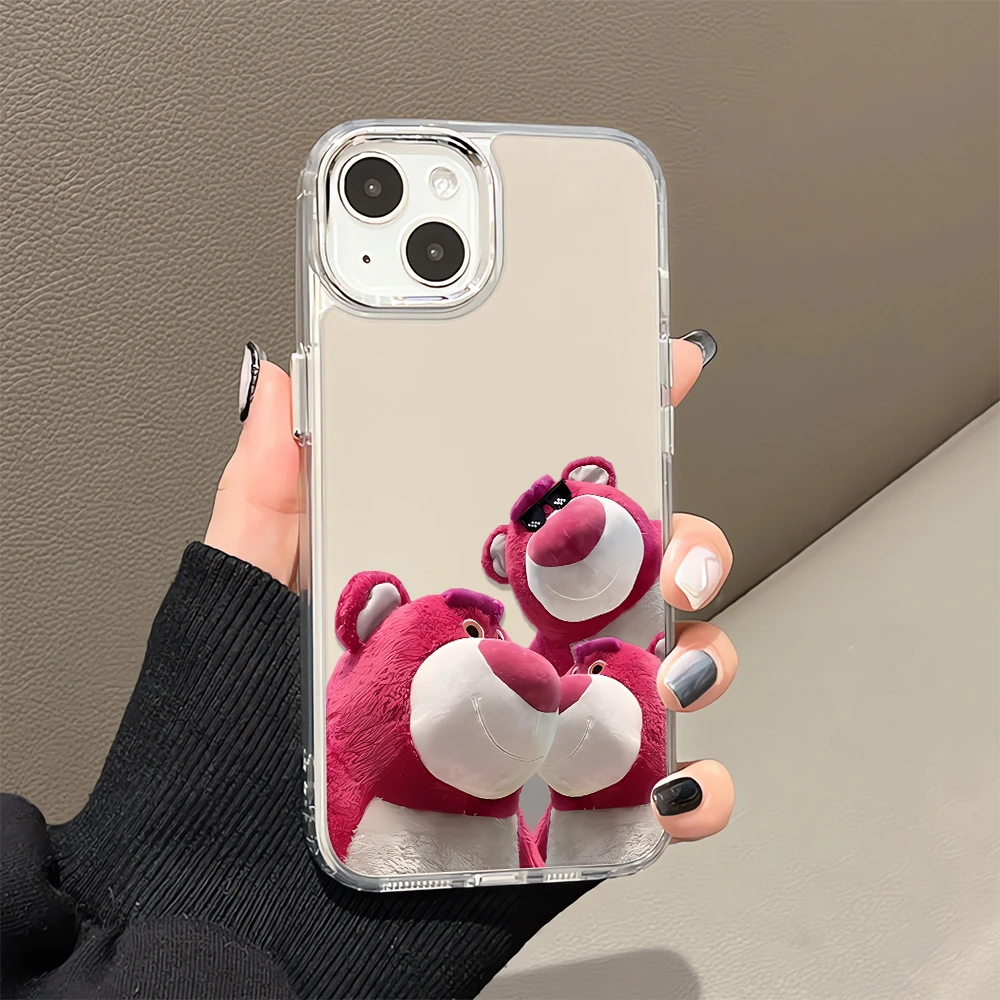 草莓熊INS小众iPhone14PRO手机壳12外壳XSMAX软XR潮女款11镜面13