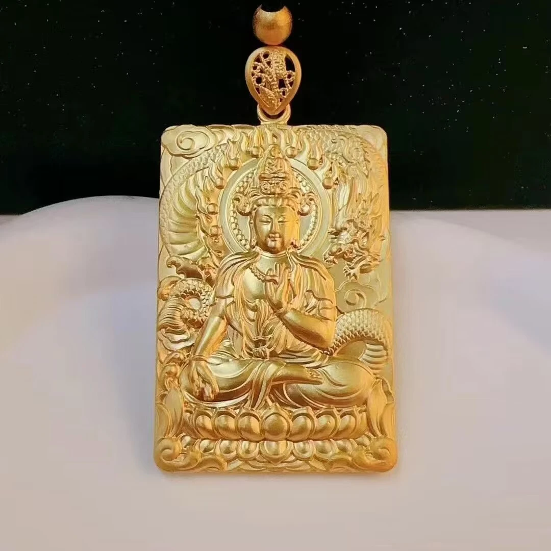 男士观音佛实心吊坠（带精编绳）