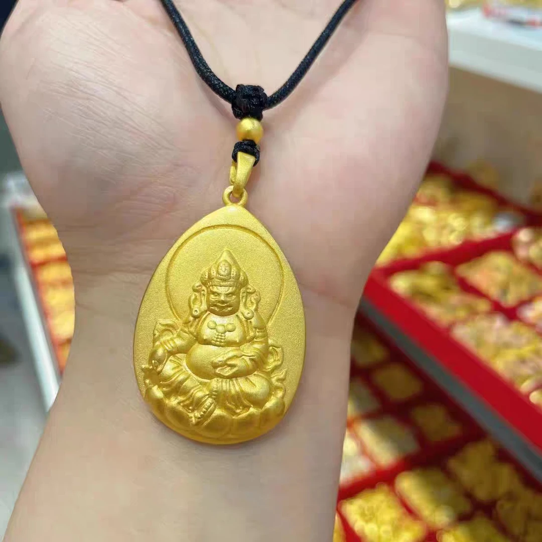 合金吊坠 黄财神坐身吊坠（买吊坠送绳子）