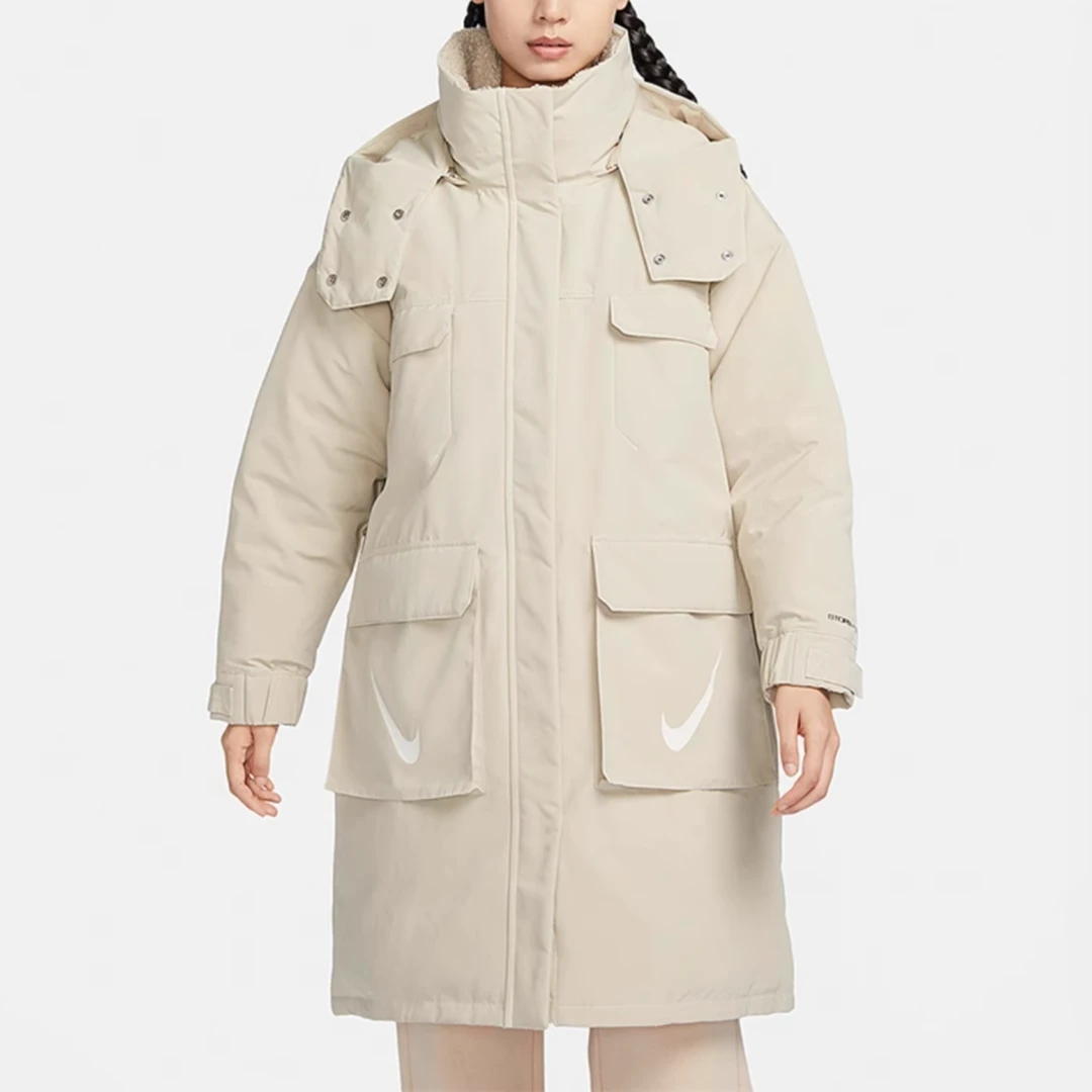 Nike/耐克正品冬季新款保暖中长款连帽羽绒服FV8167-206