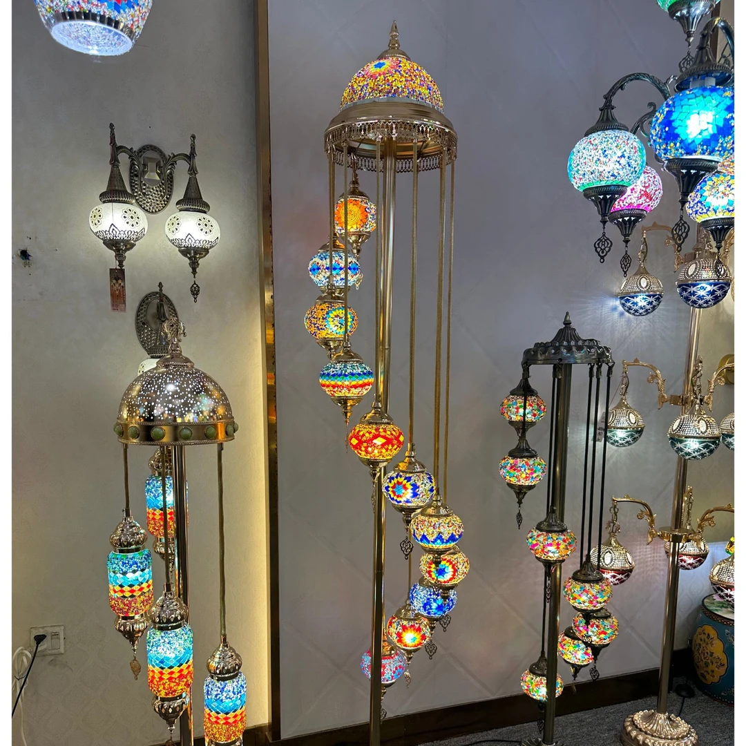 土耳其复古落地灯餐厅酒店客房咖啡厅客厅卧室琉璃灯土耳其异域风
