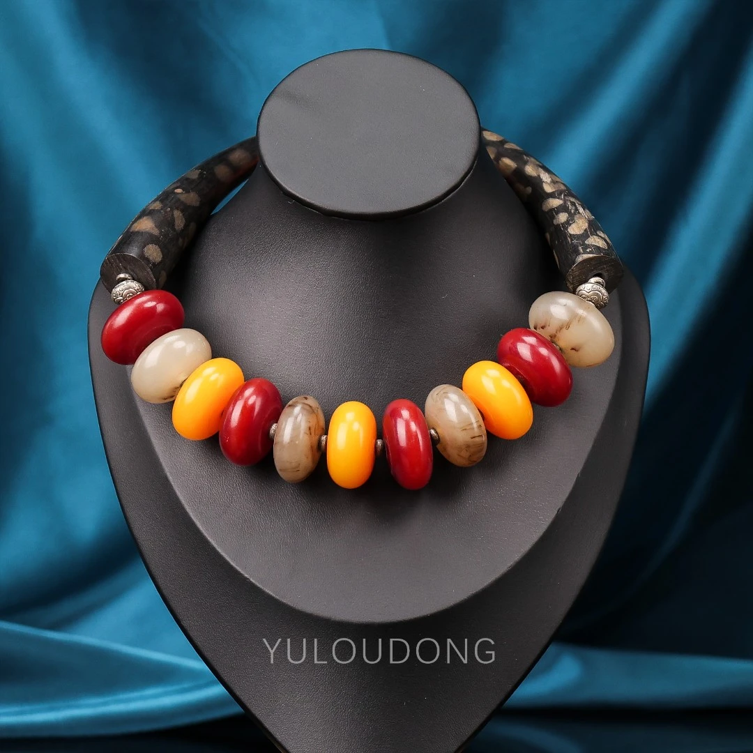 合金项链 GH239 彩色串珠中古项链 老货 默认微瑕（海淘孤品）