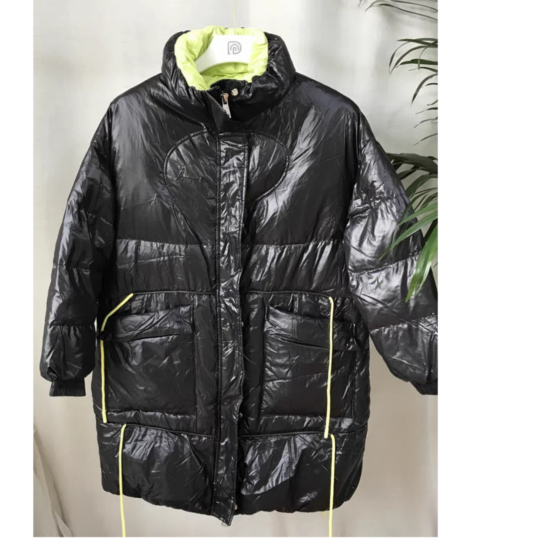 2024年冬季亮面立领收腰羽绒服