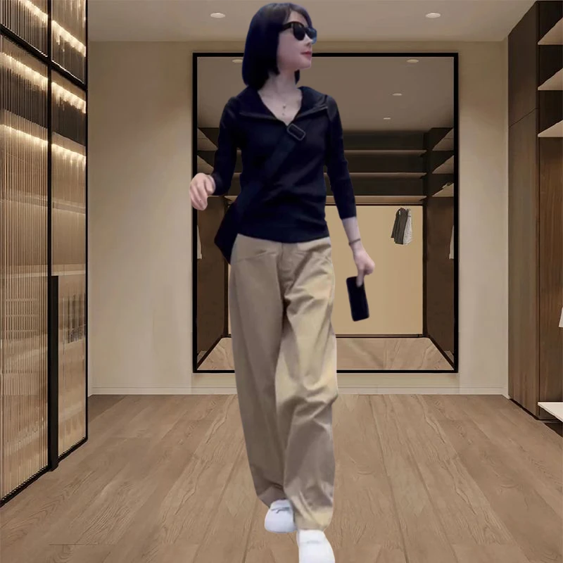 2025春秋季新款女士时尚慵懒风一整套穿搭高级感小个子减龄两件套