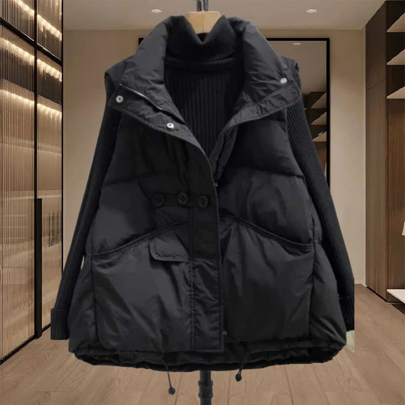 秋冬棉服马甲背心女款2025新款外穿小个子宽松休闲坎肩马夹外套