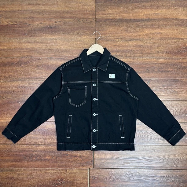 【鸟】潮牌黑色百搭简约时尚牛仔外套468-B-8-3