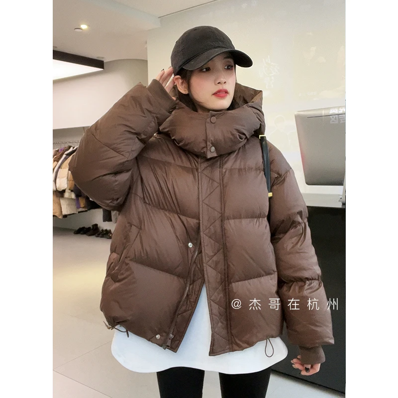 【杰哥在杭州】穿搭秘籍~短款网红时尚博主连帽羽绒服外套YF9188-1