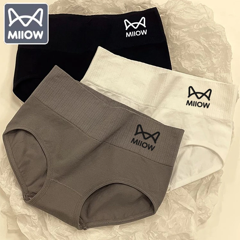 猫人内裤女学生抗菌纯棉裆中腰少女简约透气成人大码女士三角裤头