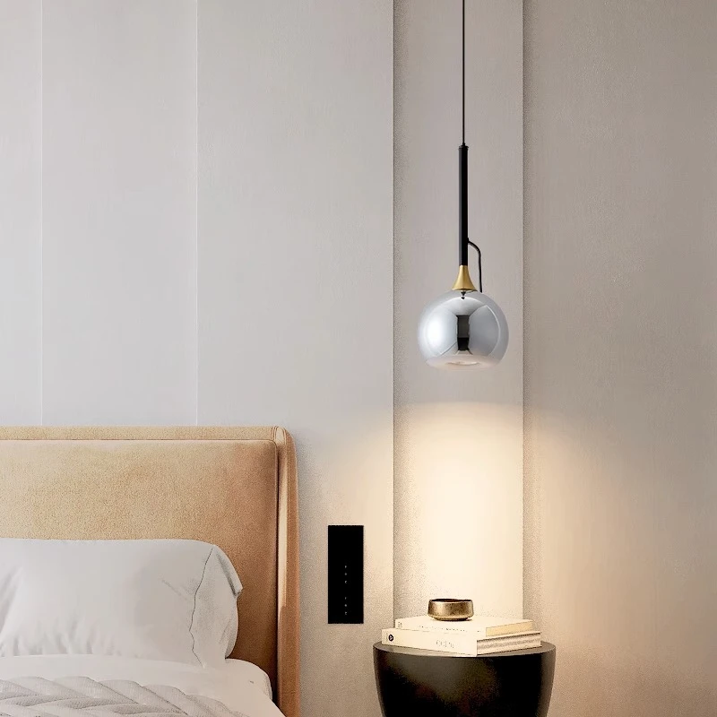 卧室床头吊灯现代简约创意可旋转小吊灯高级设计感设计师吊线灯