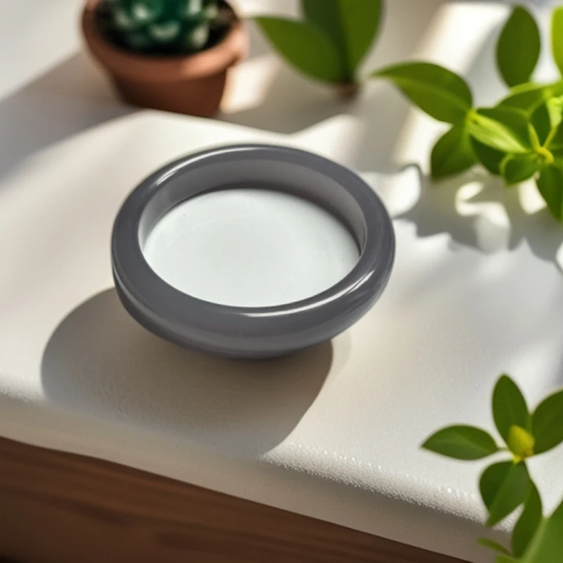 烟紫宽版手镯0365