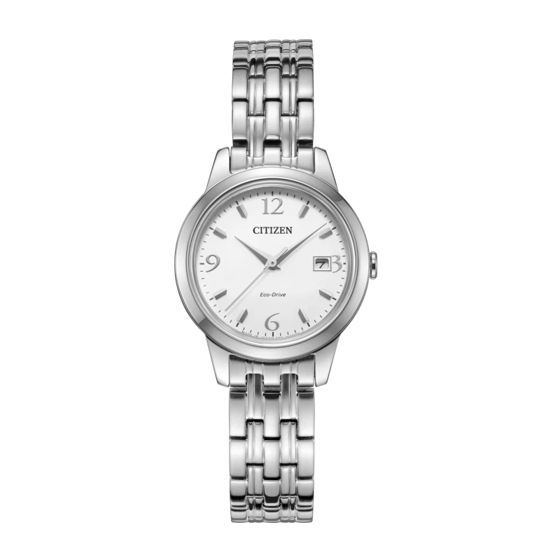 Citizen/西铁城光动能女士腕表经典手表潮流原装银色表EW2230-56A