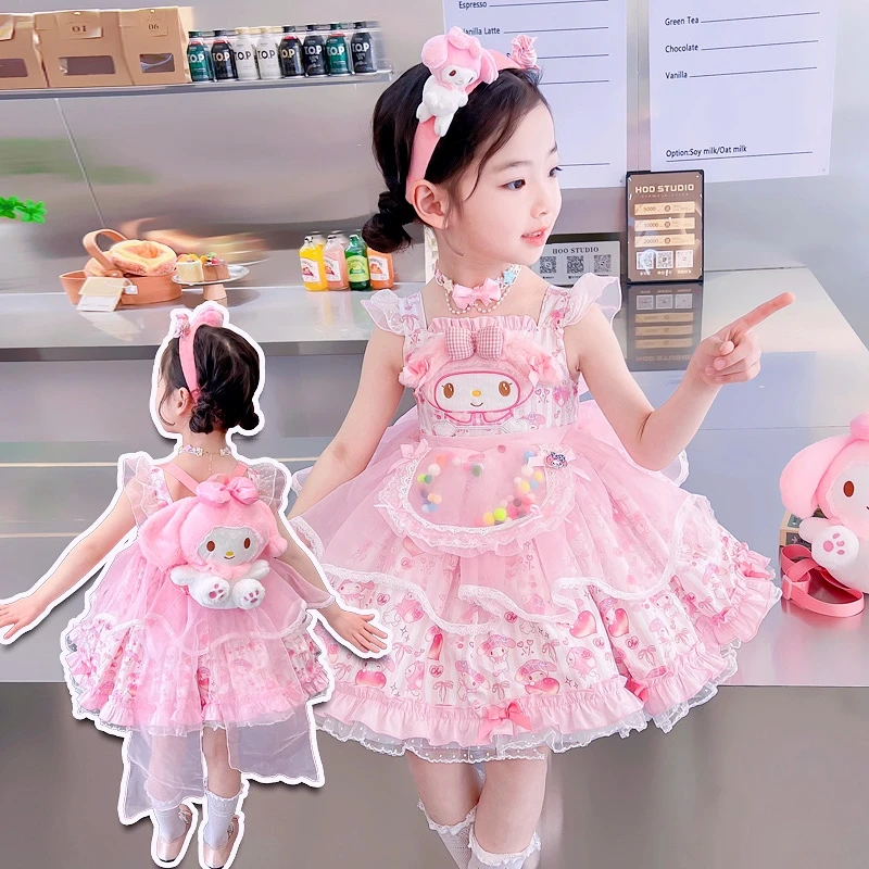 洛丽塔女童公主裙秋季儿童美乐蒂连衣裙女孩甜美可爱公主裙TGW