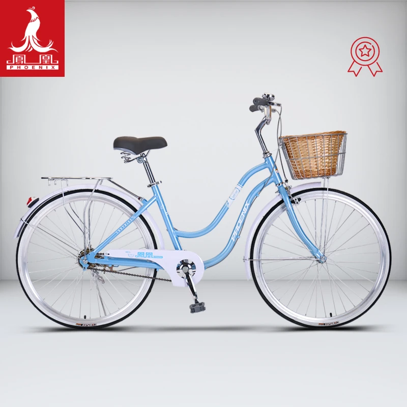 凤凰铝合金自行车变速上班轻便24/26寸女式单复古老式通勤车单车