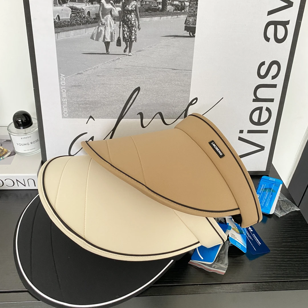 《扶苏捡漏22》帽沿可折纯色休闲空顶帽遮阳防晒无顶帽