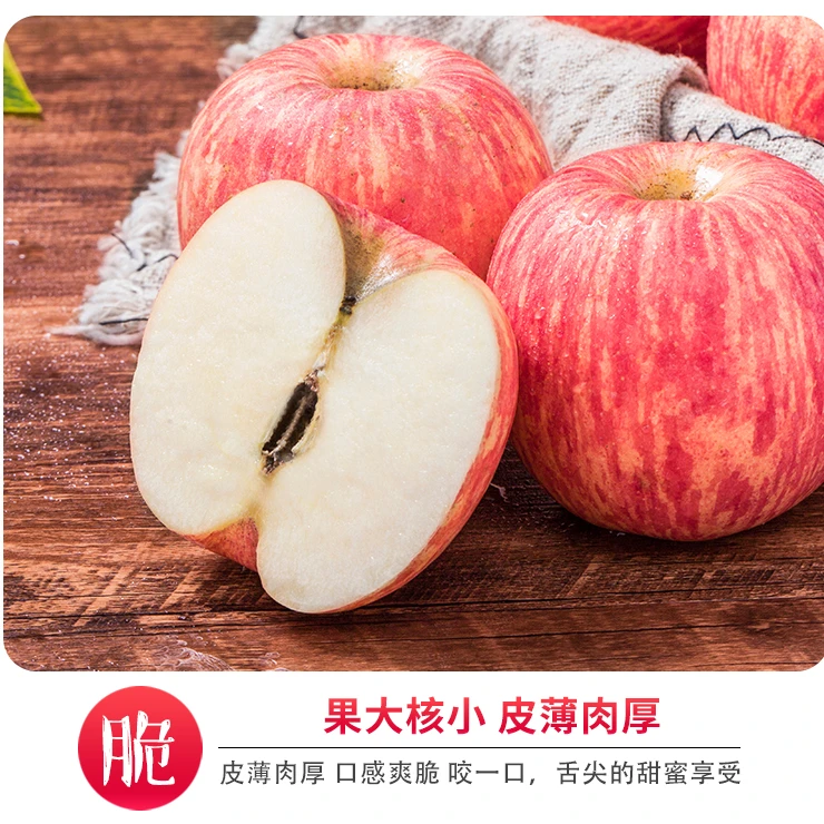 正宗脆甜新鲜陕西洛川苹果5斤装大果产地直发陕西脆甜脆甜多汁红