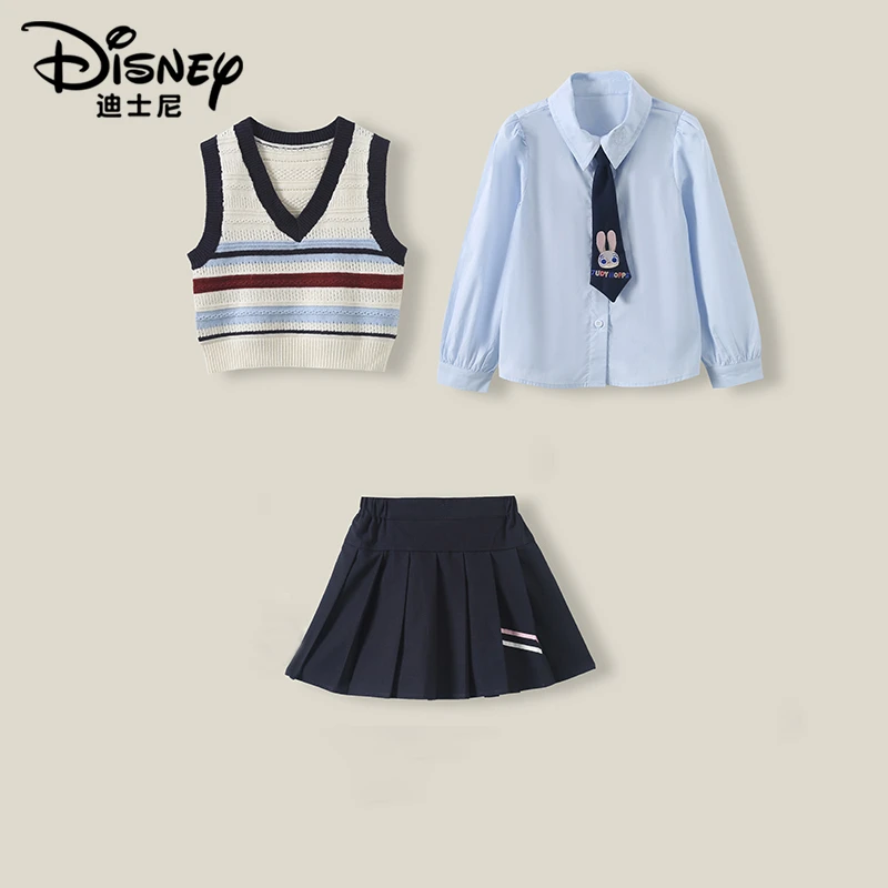 【FF】Disney/迪士尼女童秋款新款淑女洋气三件套装裙XCR3BZ525
