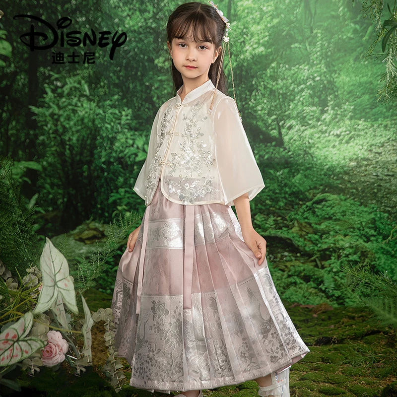 【YW】Disney/迪士尼女童夏季新款古风马面裙长裙套装裙XCE2SZ636