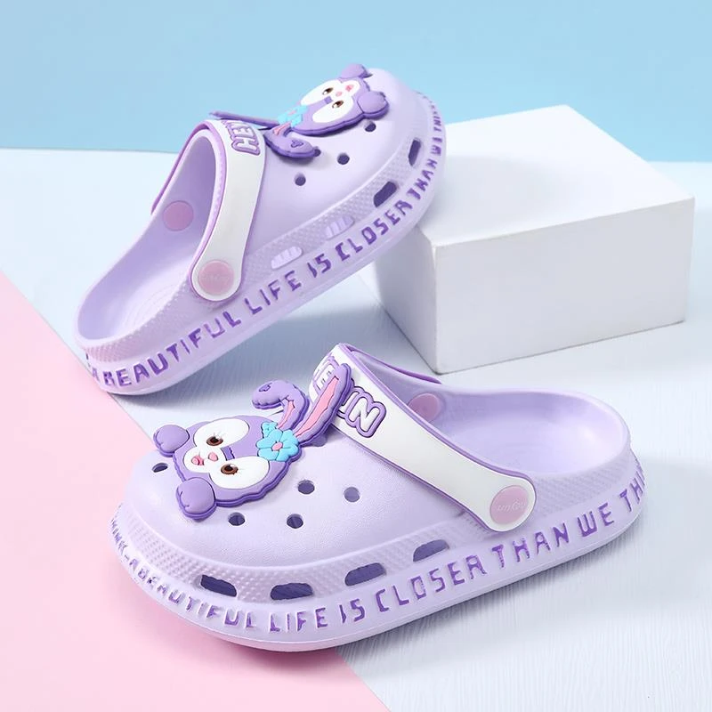 女童洞洞鞋儿童拖鞋夏季女孩防滑沙滩鞋户外凉鞋中大童凉拖