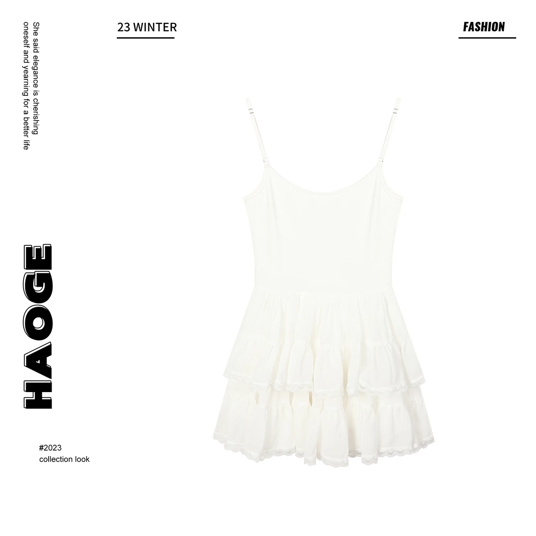 浩哥严选●乖乖学妹C4LYQ1328A网红气质无袖吊带连衣裙蛋糕蓬蓬裙