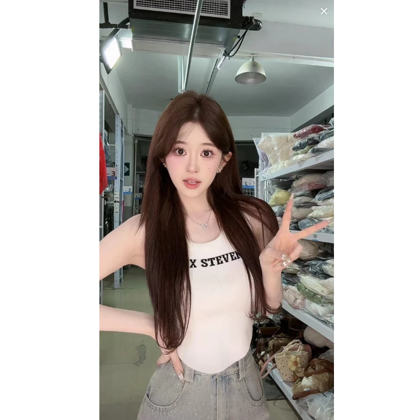 浩哥严选●C4BX1004A夏季时尚百搭背心无袖短上衣莫奈花园风