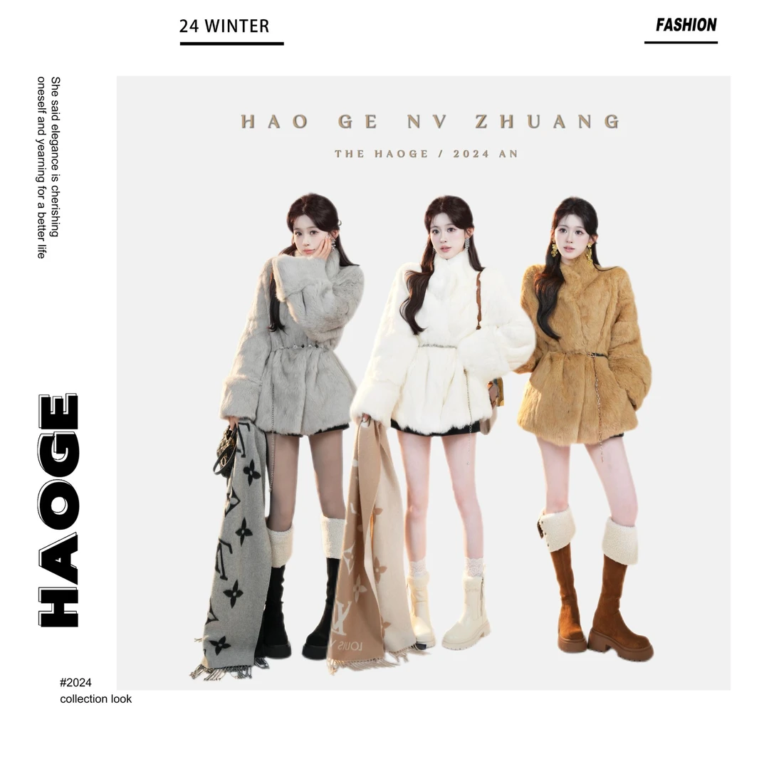 浩哥严选●梨泰院千金D4WT4186A皮草预（不含腰带）