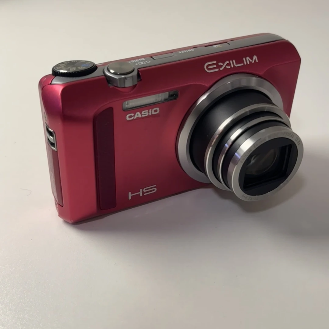 95新  CASIO/卡西欧 zr500 玫红色 1610万像素12.5倍变焦 ccd