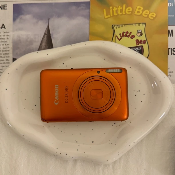 95新 Canon/佳能 ixus130 橘色 1410万像素 ccd 机皇