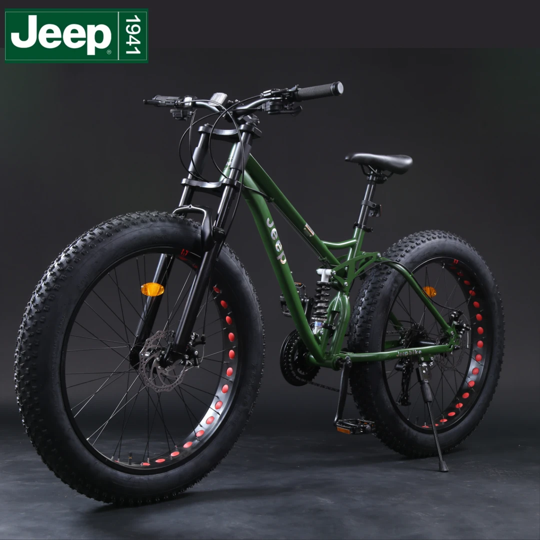 jeep山地车泰坦星雪地软尾沙滩车山地自行车成人学生越野骑行男女