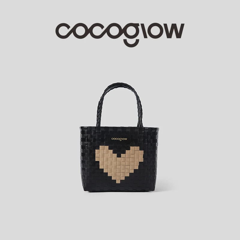 cocoglow· 爱心系列中号女士手提包泰国手工工艺编织爱心包包