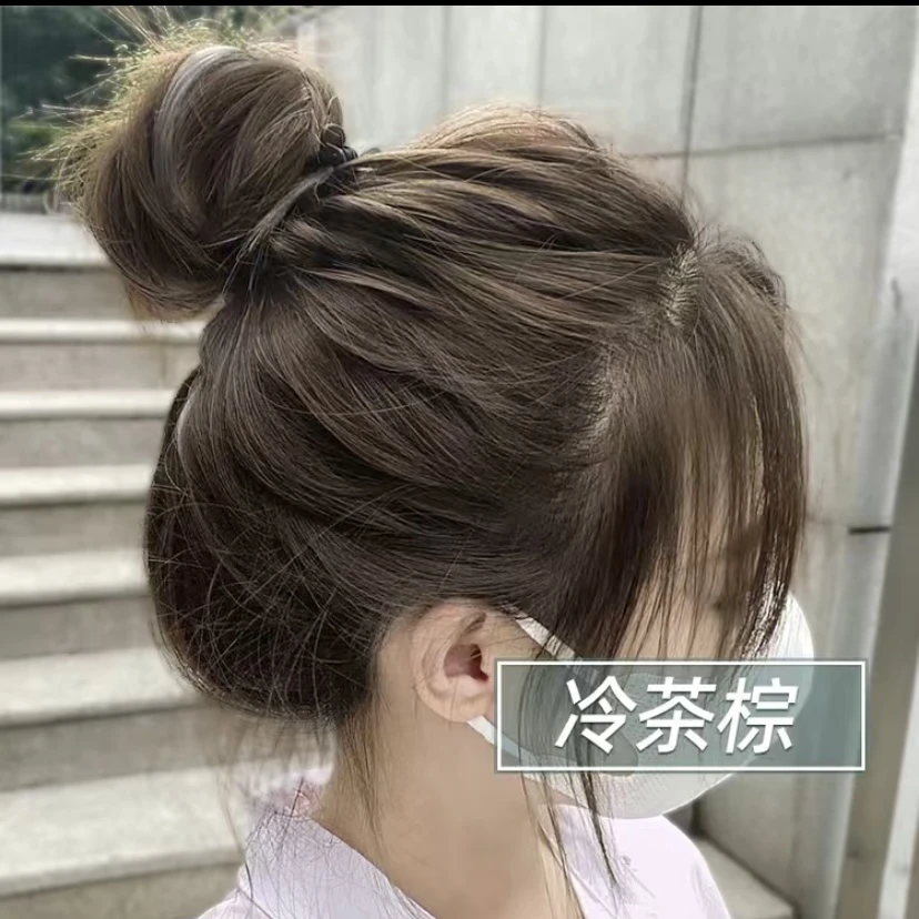 (买一送一)冷茶棕色家用免漂显白时尚流行色学生染发亚麻奶茶色