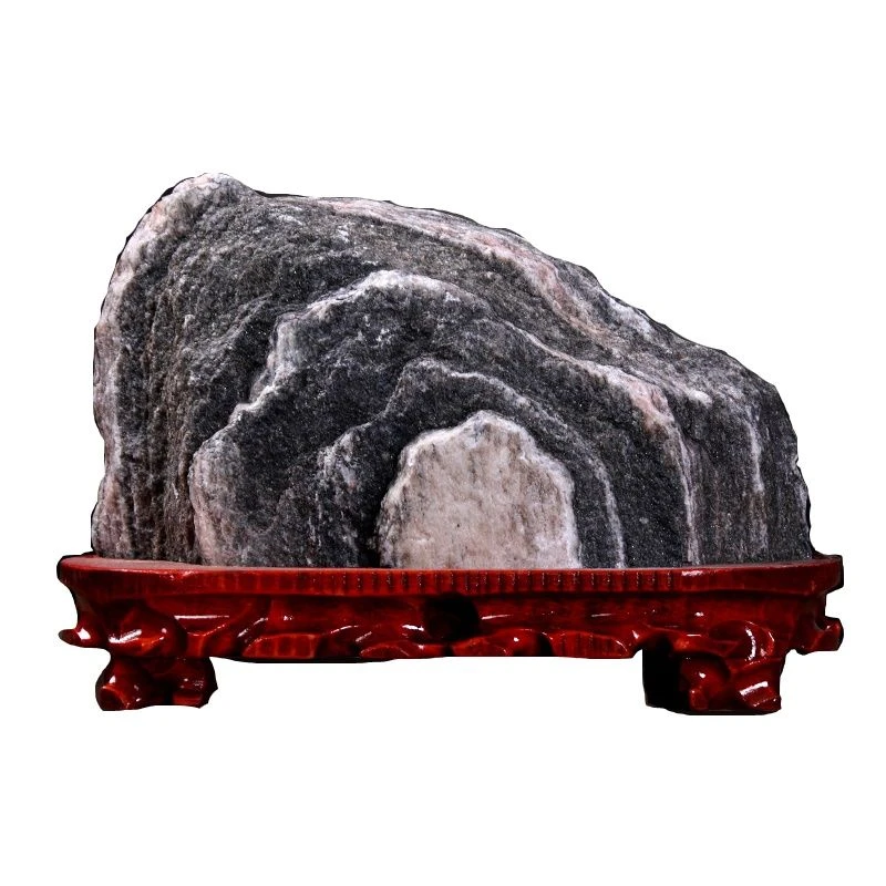 正宗齐鲁原石室内外化路冲靠山石书房庭院风化补角青石摆件横款石