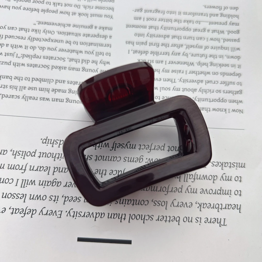 【017】工厂外贸原单新款气质巧克力色高级感抓夹百搭发夹新娘头饰