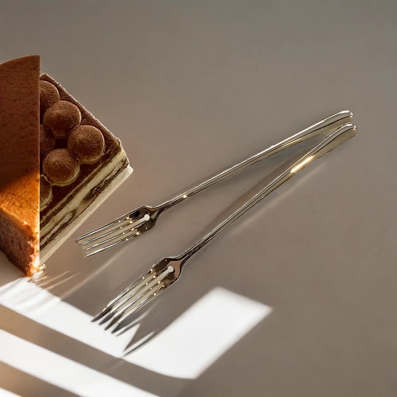 网红爆款水果叉抗菌叉子餐具1810不锈钢聚餐吃蛋糕点心叉