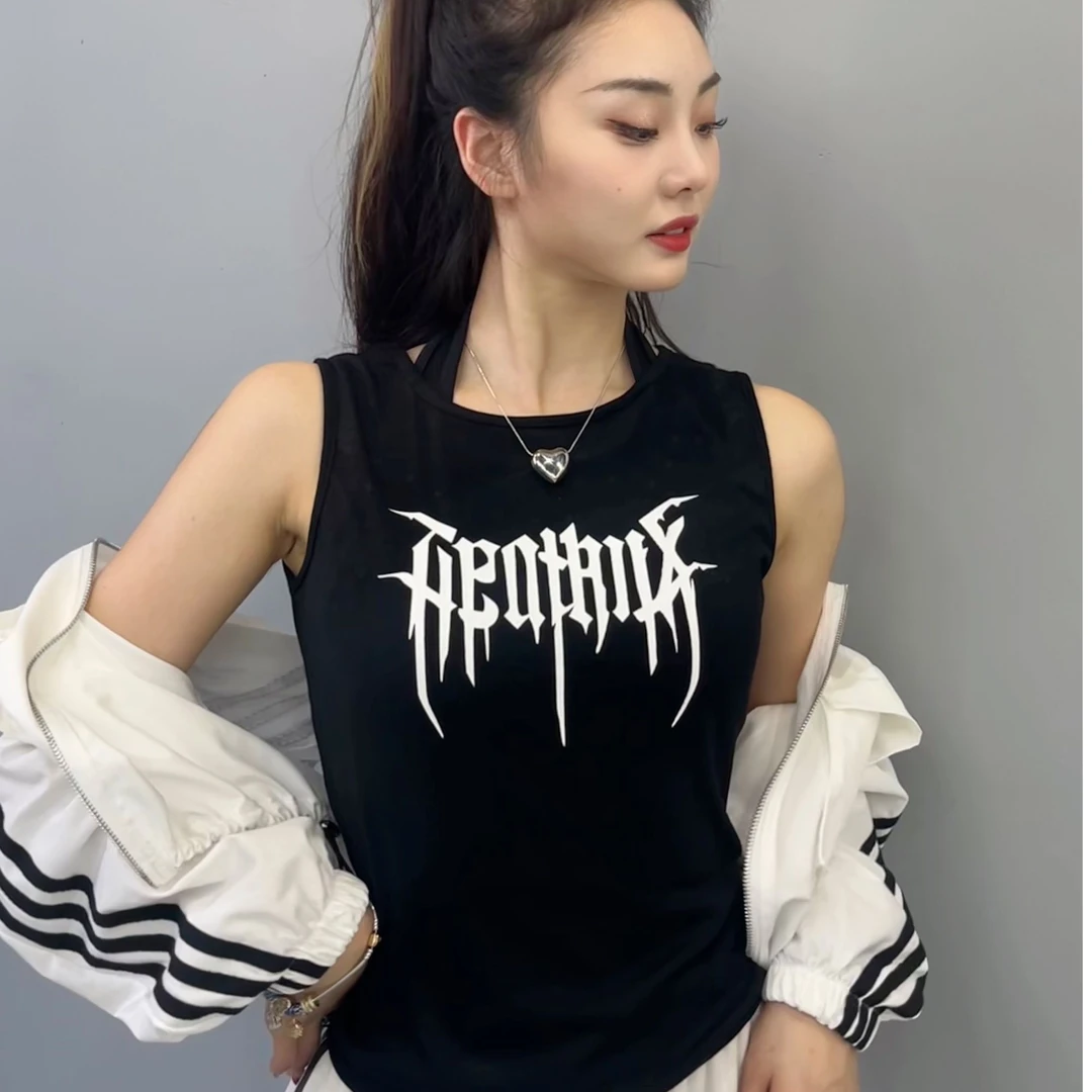 （2）9536款印花修身背心