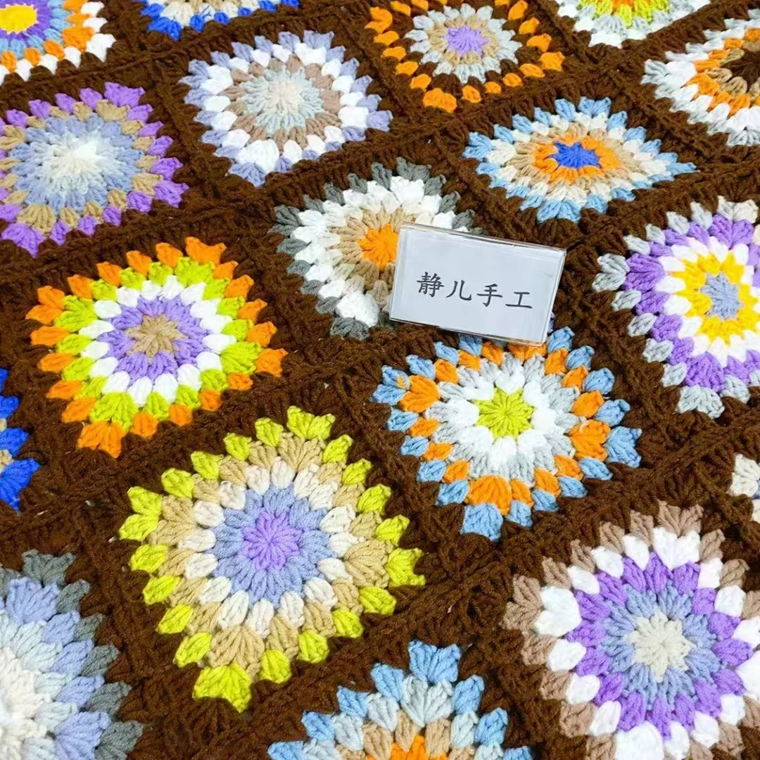 新手手工毛线钩织编织家用双面沙发拼接坐垫材料包