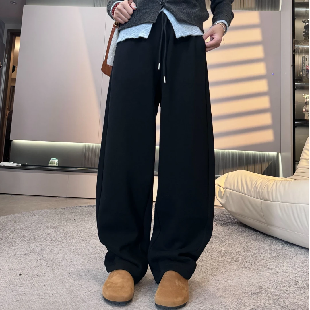 【琪子Studio专属】运动裤秋季女高腰卫裤休闲百搭垂感阔腿裤洋气