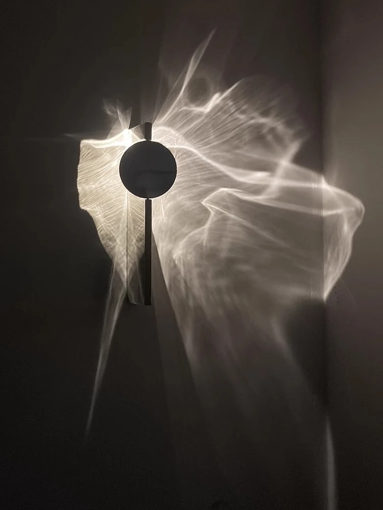 设计师现代简约艺术壁灯样板房灯创意旋转氛围背景灯