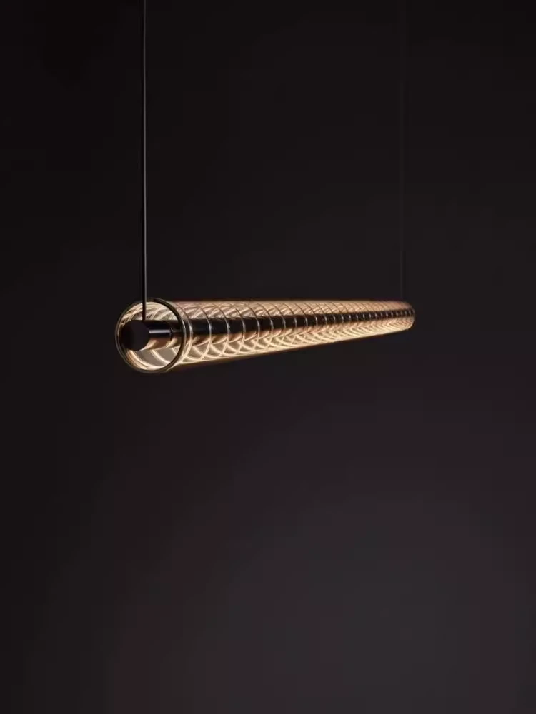 意式极简LOOP餐厅吊灯创意个性玻璃餐桌灯设计师款样板房前台吊灯