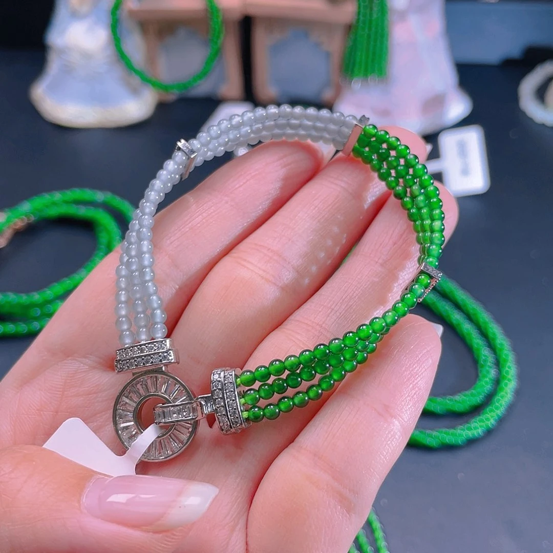 翡翠手链未镶嵌，11111