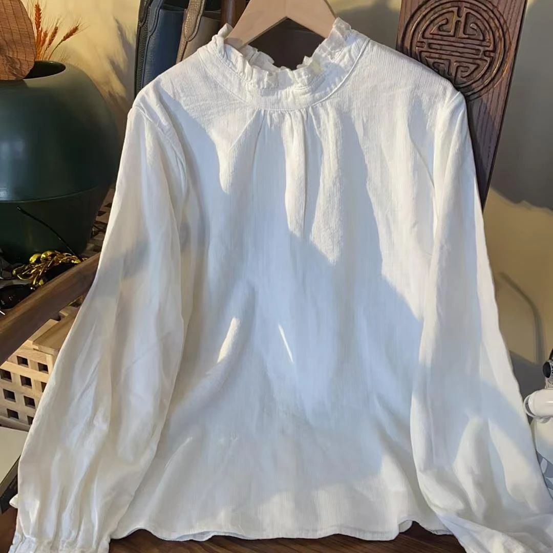 【云目悠悠】春秋季汉麻新款时尚休闲百搭女士文艺衬衫-20241261