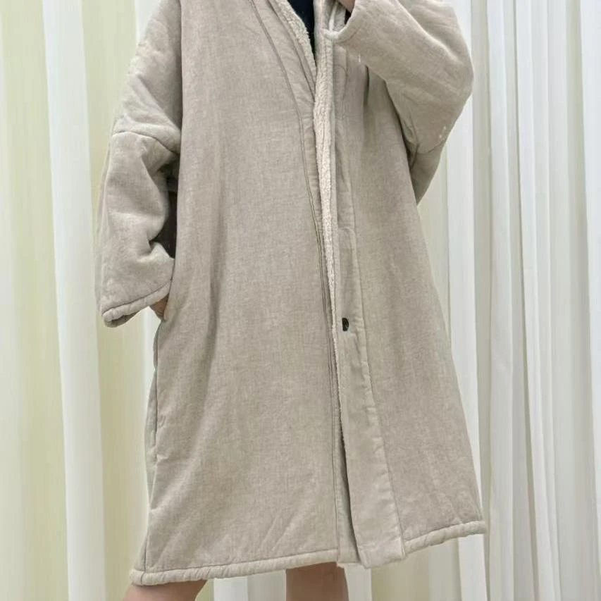 【云目悠悠】秋冬新款宽松女士长款加厚时尚休闲棉服-20241106