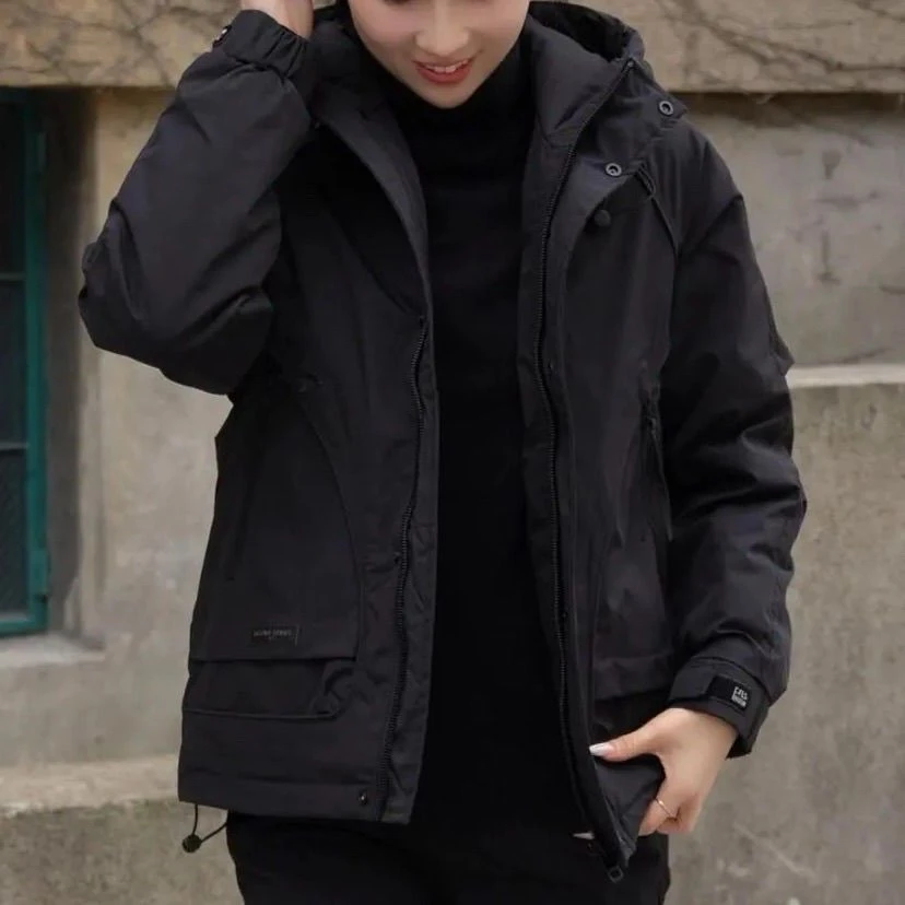 2024秋冬季新款连帽棉衣工装男士二棉夹克外套休闲时尚上衣服保暖