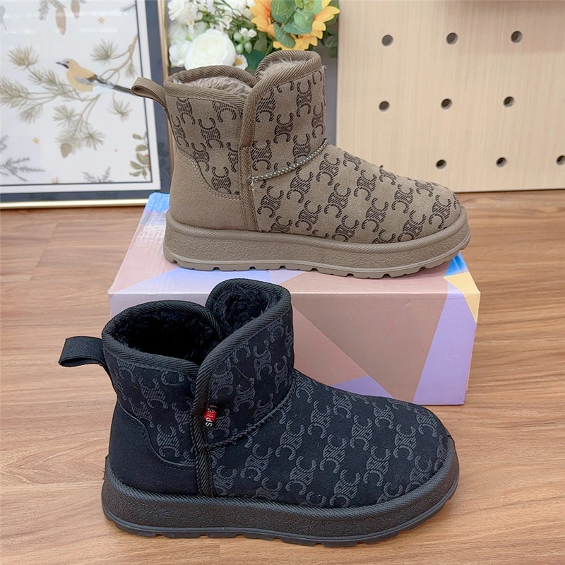 2024冬季新款厚底洋气百搭加绒加厚保暖雪地靴轻便舒适老北京布鞋