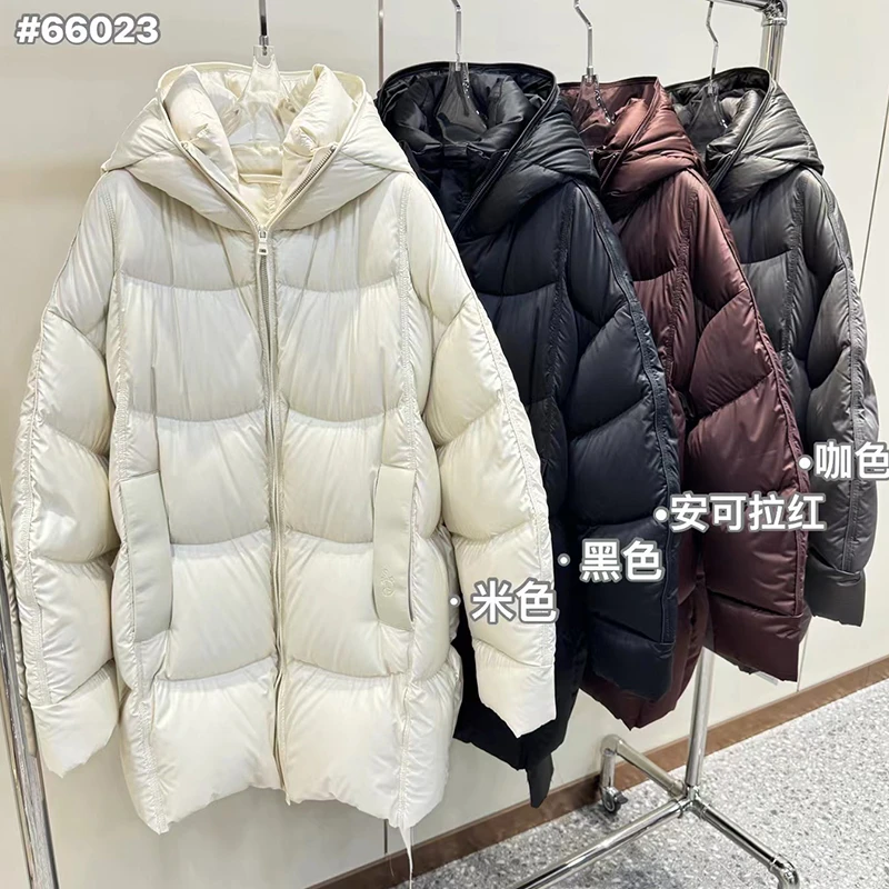 JING2024冬季新款66023白鸭戎羽戎服宽松百搭中长款女士保暖上衣