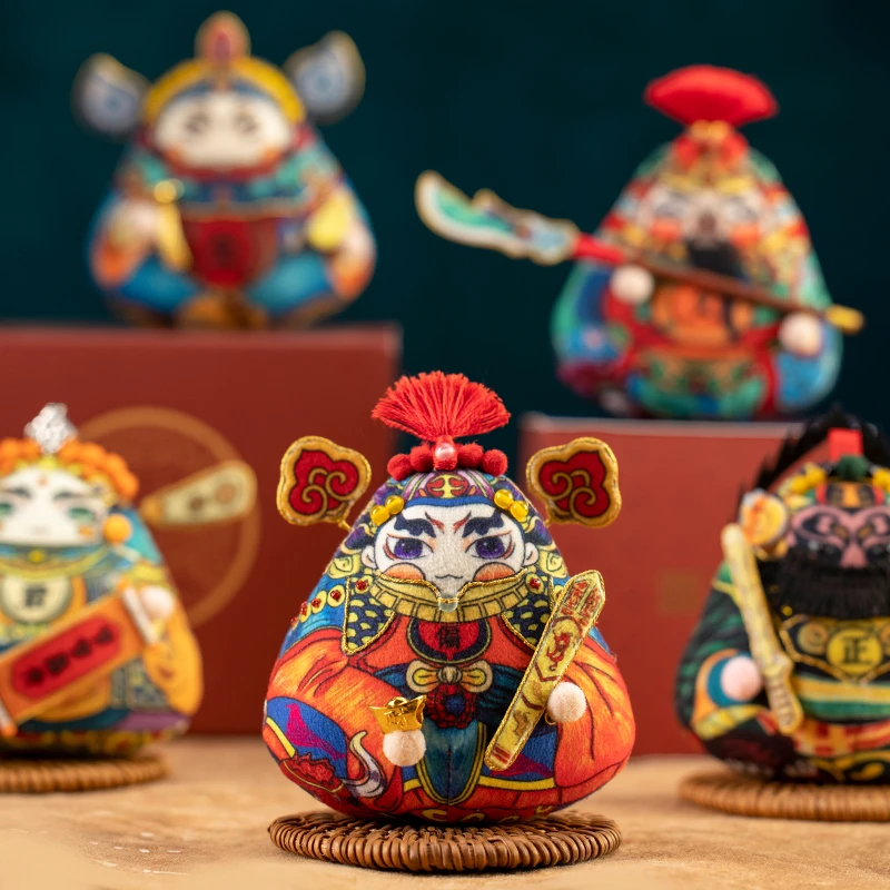 五路财神爷中药香囊香包手工非遗盲盒刺绣平安符龙年挂件