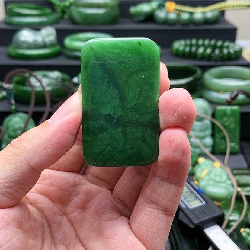 【闪购商品】和田玉(碧玉)吊坠(赠链)未镶嵌