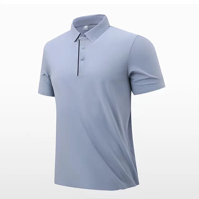 冰丝高弹透气升级不沾身男款运动夏季休闲户外短袖POLO衫弹力商务