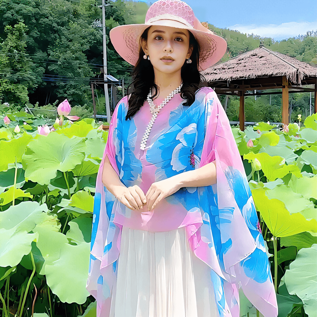 2024新款披肩女外搭春夏空调房大码宽松百变围巾丝巾开车防晒斗篷