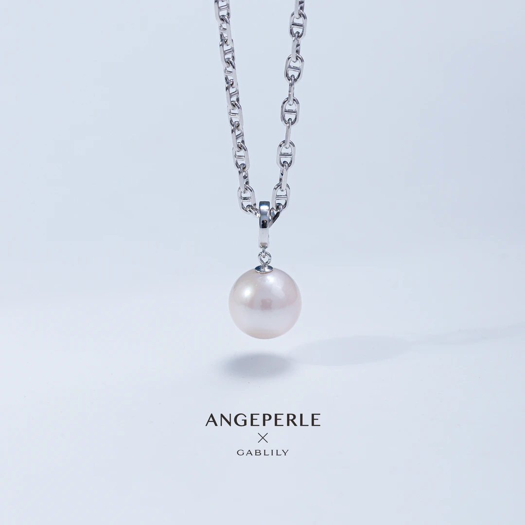 【泉腾腾】天使之泪 珈白丽淡水珍珠吊坠12-13mm猪鼻子链S925银百搭